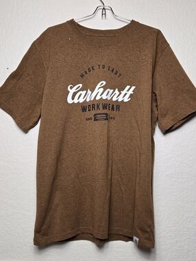 Carhartt Brown Short-Sleeve Logo Tee, Size L